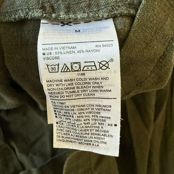 Old Navy Linen Blend Cinched Waist Zip Up Lightweight Jacket Summer Cooling M - Picture 4 of 4